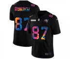 Tampa Bay Buccaneers #87 Rob Gronkowski Multi-Color Black 2020 NFL Crucial Catch Vapor Untouchable Limited Jersey