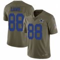 Dallas Cowboys #88 CeeDee Lamb Olive Stitched Limited 2017 Salute To Service Jersey