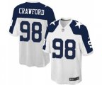 Dallas Cowboys #98 Tyrone Crawford Game White Throwback Alternate Football Jersey
