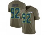 Seattle Seahawks #92 Nazair Jones Limited Olive 2017 Salute to Service NFL Jersey