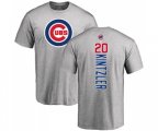 Baseball Chicago Cubs #20 Brandon Kintzler Ash Backer T-Shirt