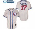 Chicago Cubs #17 Kris Bryant Authentic Cream 1929 Turn Back The Clock Baseball Jersey
