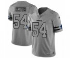 Dallas Cowboys #54 Jaylon Smith Gray Team Logo Gridiron Limited Player Football Jersey