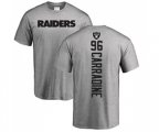 Oakland Raiders #96 Cornellius Carradine Ash Backer T-Shirt