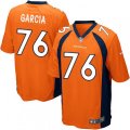 Denver Broncos #76 Max Garcia Game Orange Team Color NFL Jersey
