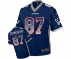 New England Patriots #87 Rob Gronkowski Elite Navy Blue Drift Fashion Football Jersey