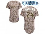 San Diego Padres #24 Rickey Henderson Authentic Camo Alternate 2 Cool Base MLB Jersey
