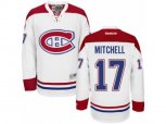 Montreal Canadiens #17 Torrey Mitchell Authentic White Away NHL Jersey