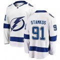 Tampa Bay Lightning #91 Steven Stamkos Fanatics Branded White Away Breakaway NHL Jersey