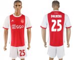 2017-18 AFC Ajax 25 DOLBERG Home Soccer Jersey