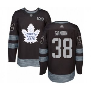 Toronto Maple Leafs #38 Rasmus Sandin Authentic Black 1917-2017 100th Anniversary Hockey Jersey