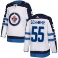 Winnipeg Jets #55 Mark Scheifele White Road Authentic Stitched NHL Jersey