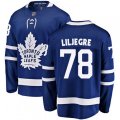 Toronto Maple Leafs #78 Timothy Liljegren Authentic Royal Blue Home Fanatics Branded Breakaway NHL Jersey