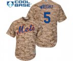 New York Mets #5 David Wright Authentic Camo Alternate Cool Base Baseball Jersey