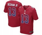 New York Giants #13 Odell Beckham Jr Elite Red Alternate Drift Fashion Football Jersey