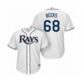 Tampa Bay Rays #68 Jalen Beeks Authentic White Home Cool Base Baseball Player Jersey