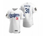 Los Angeles Dodgers Mike Piazza Nike White 2020 World Series Authentic Jersey