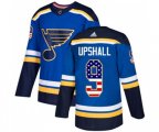 Adidas St. Louis Blues #9 Scottie Upshall Authentic Blue USA Flag Fashion NHL Jersey