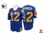 Los Angeles Rams #12 Joe Namath Authentic Blue Throwback Football Jersey
