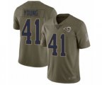 Los Angeles Rams #41 Kenny Young Limited Olive 2017 Salute to Service Football Jersey