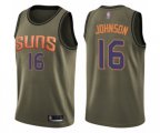 Phoenix Suns #16 Tyler Johnson Swingman Green Salute to Service Basketball Jersey