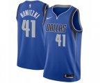 Dallas Mavericks #41 Dirk Nowitzki Swingman Royal Blue Road Basketball Jersey - Icon Edition