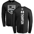 Los Angeles Kings #44 Nate Thompson Black Backer Long Sleeve T-Shirt