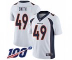 Denver Broncos #49 Dennis Smith White Vapor Untouchable Limited Player 100th Season Football Jersey
