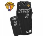 Miami Heat #3 Dwyane Wade Swingman Black Shadow Finals Patch Basketball Jersey