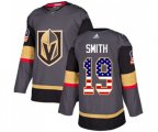 Vegas Golden Knights #19 Reilly Smith Authentic Gray USA Flag Fashion NHL Jersey