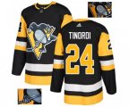 Adidas Pittsburgh Penguins #24 Jarred Tinordi Authentic Black Fashion Gold NHL Jersey