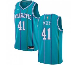 Charlotte Hornets #41 Glen Rice Authentic Aqua Hardwood Classics Basketball Jersey