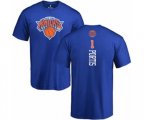 New York Knicks #1 Bobby Portis Royal Blue Backer T-Shirt
