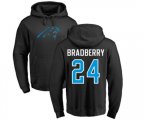 Carolina Panthers #24 James Bradberry Black Name & Number Logo Pullover Hoodie