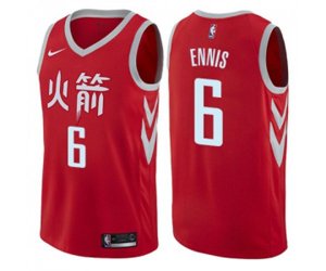 Houston Rockets #6 Tyler Ennis Swingman Red NBA Jersey - City Edition