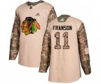 Chicago Blackhawks #11 Cody Franson Authentic Camo Veterans Day Practice NHL Jersey