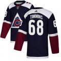 Colorado Avalanche #68 Conor Timmins Authentic Navy Blue Alternate NHL Jersey