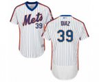 New York Mets #39 Edwin Diaz White Alternate Flex Base Authentic Collection Baseball Jersey
