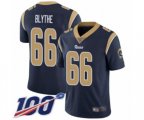 Los Angeles Rams #66 Austin Blythe Navy Blue Team Color Vapor Untouchable Limited Player 100th Season Football Jersey