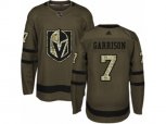 Vegas Golden Knights #7 Jason Garrison Authentic Green Salute to Service NHL Jersey