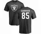 Oakland Raiders #85 Derek Carrier Ash One Color T-Shirt