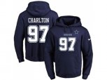 Dallas Cowboys #97 Taco Charlton Navy Blue Name & Number Pullover NFL Hoodie