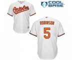 Baltimore Orioles #5 Brooks Robinson Replica White Home Cool Base Baseball Jersey