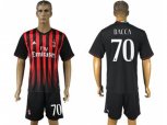AC Milan #70 Bacca Home Soccer Club Jerseys
