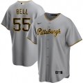 Pittsburgh Pirates #55 Josh Bell Nike Gray 2020-21 Home Replica Player Jersey