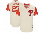 Philadelphia Phillies #23 Aaron Altherr A-A-Ron Authentic Tan 2017 Players Weekend MLB Jersey
