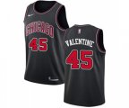 Chicago Bulls #45 Denzel Valentine Swingman Black Basketball Jersey Statement Edition