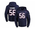 Houston Texans #56 Brian Cushing Navy Blue Name & Number Pullover NFL Hoodie