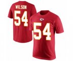 Kansas City Chiefs #54 Damien Wilson Red Rush Pride Name & Number T-Shirt