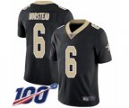 New Orleans Saints #6 Thomas Morstead Black Team Color Vapor Untouchable Limited Player 100th Season Football Jersey